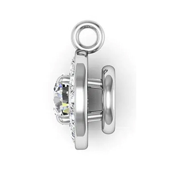 Classic Pave Set Halo Pendant5