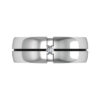 Contemporary princess cut diamond mens wedding band
