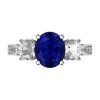 Oval Shaped Sapphire Three Stone Engagement Ring 2 2