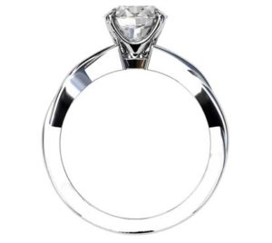Round Brilliant Cut Diamond Solitaire Ring with Braided Band 3 2