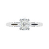 Two Carat Cushion Cut Solitaire Diamond Milgrain Beaded Engagement Ring white copy