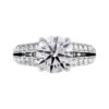 Two Carat Round Brilliant Cut Diamond Engagement Ring with Diamond Split Shank 5