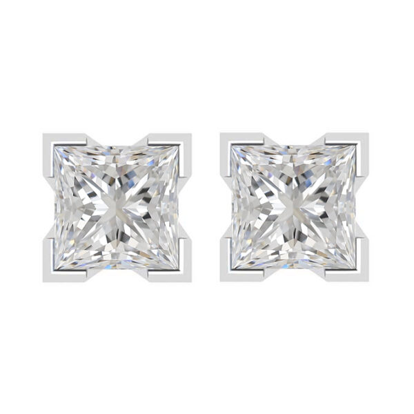 princess cut diamond stud earrings