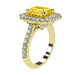 yellow diamond with yellow diamond halo dress ring 2