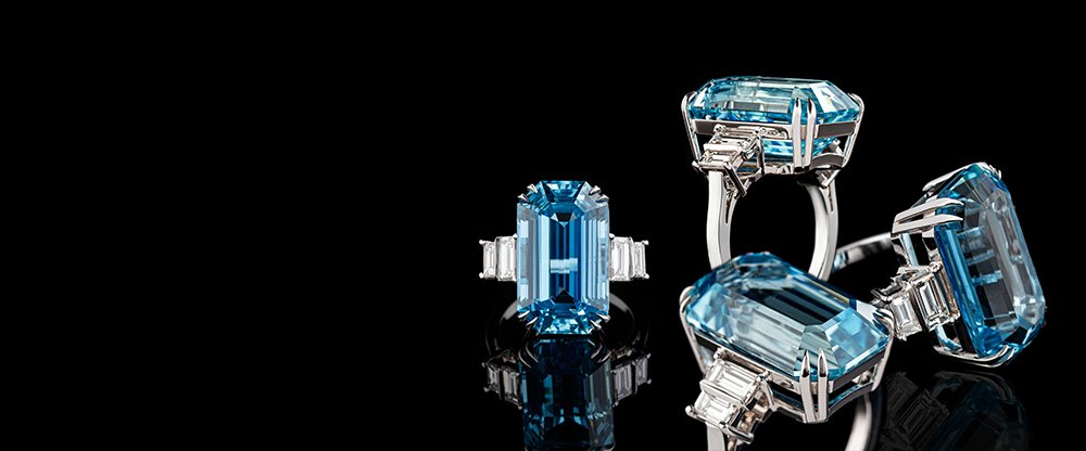 aquamarine ring banner black