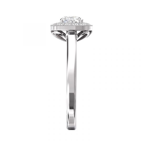 cushion cut diamond in vintage halo style setting 5