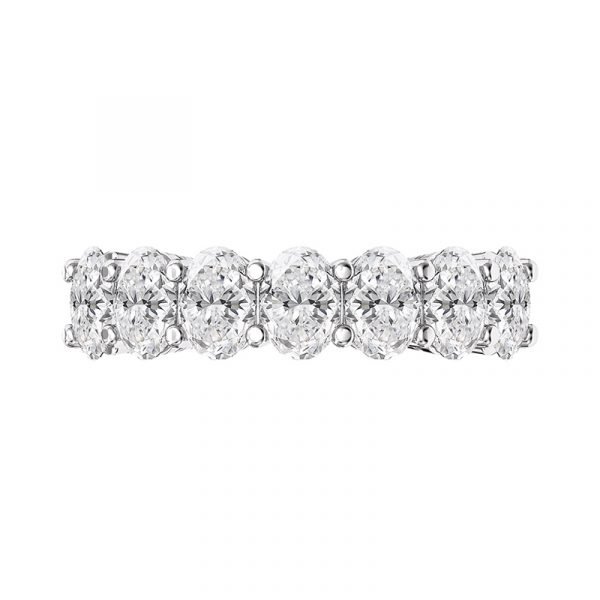 oval half band wedding ring 4