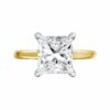solitaire princess cut engagement ring