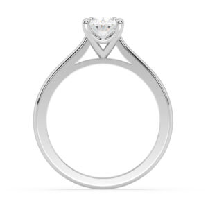 Classic Oval Solitaire Diamond Engagement Ring 2