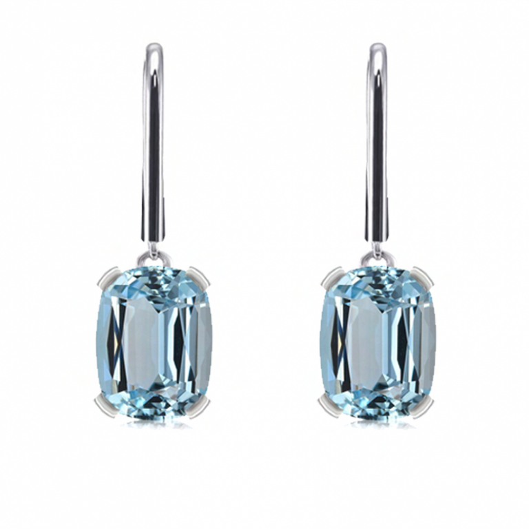 aquamarine drop earrings