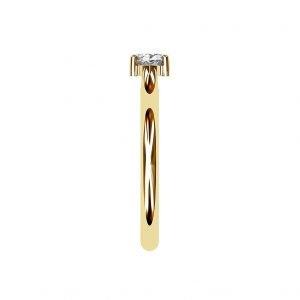 yellow gold marquise side set solitaire ring 5