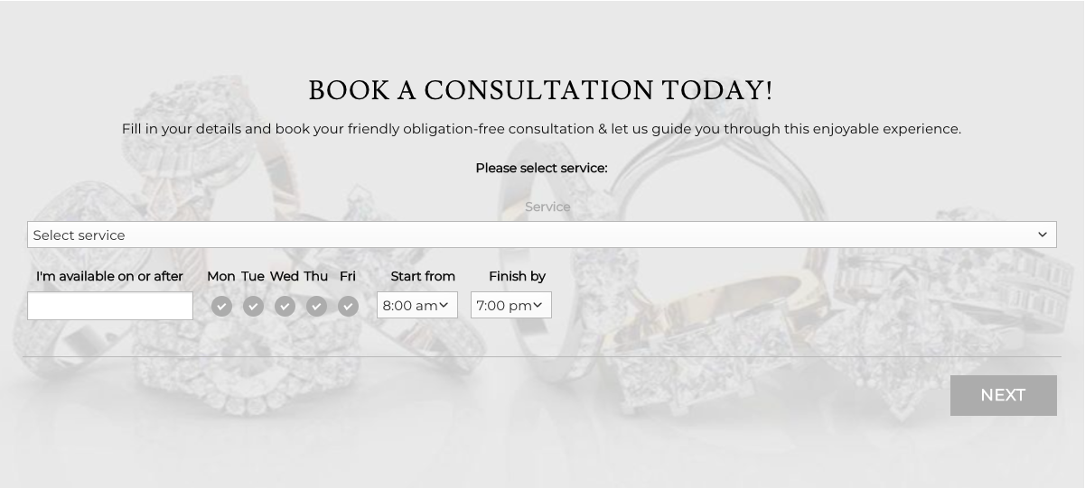 book an appointment holder image