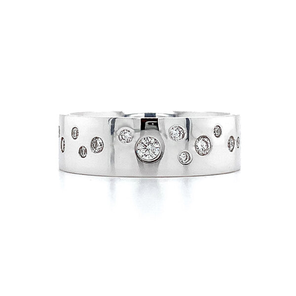 scattered white gold band