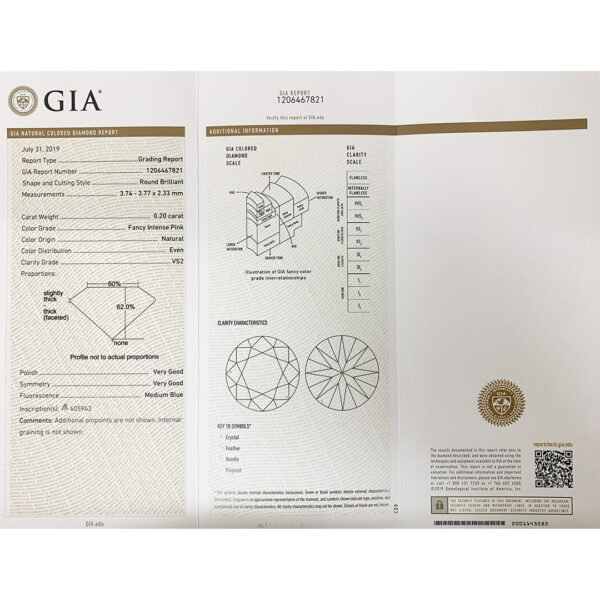 0.20Ct 6P VS2 405942 gia