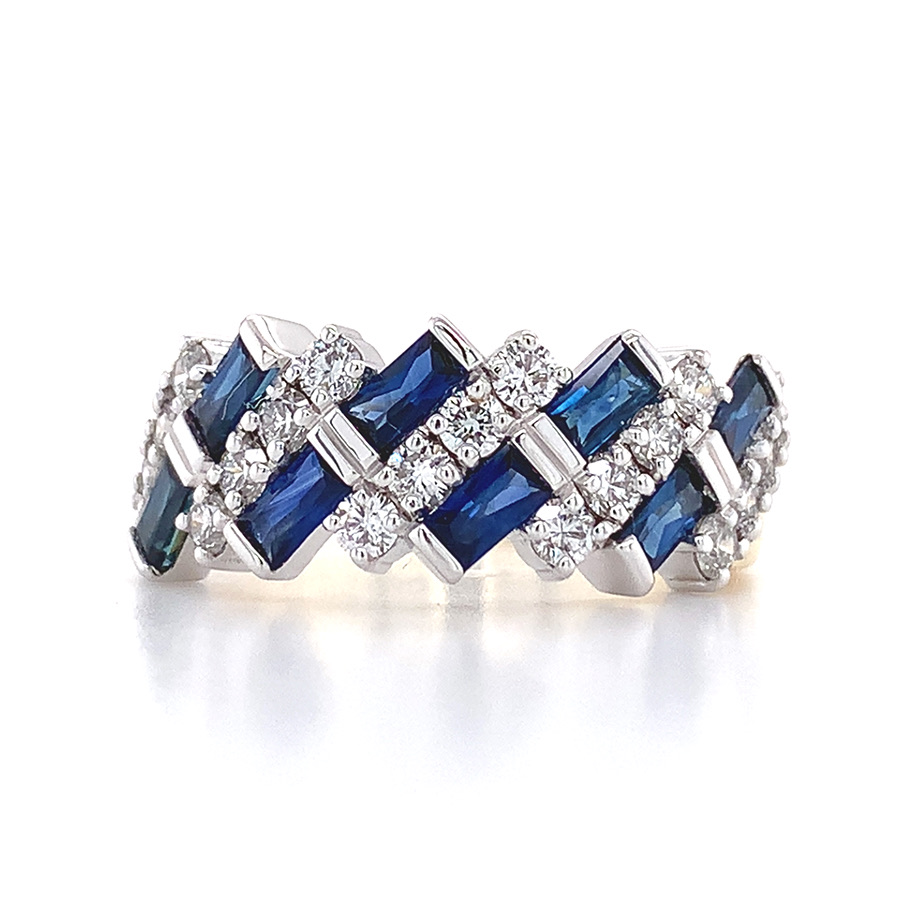 diamond and sapphire dress ring