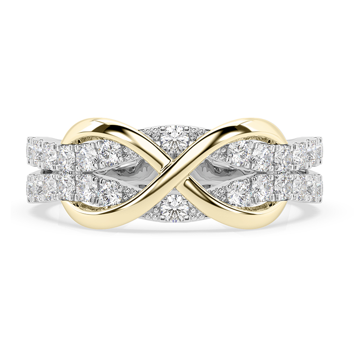 infinity ring two tone band