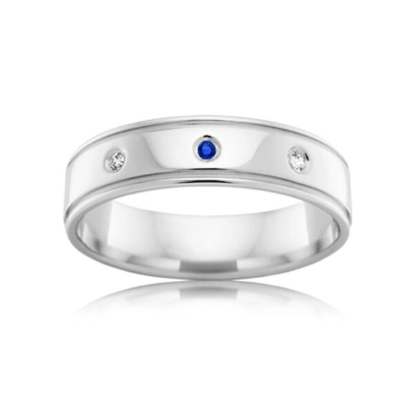 sapphire and diamond wedding ring