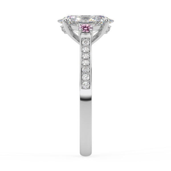oval diamond engagement ring with pink diamonds 4