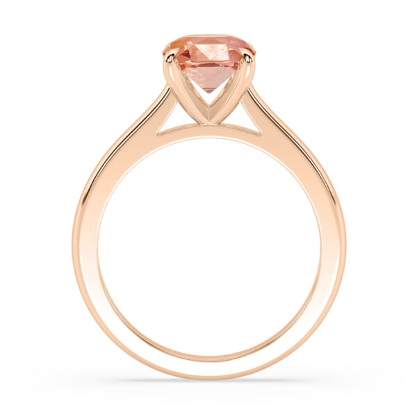 oval padparadascha solitaire engagement ring 2