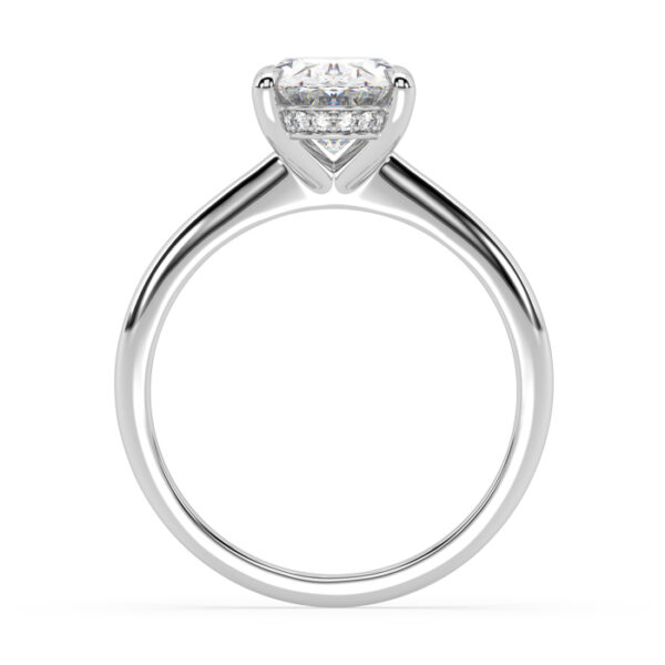 oval solitaire diamond engagement ring with hidden halo 2