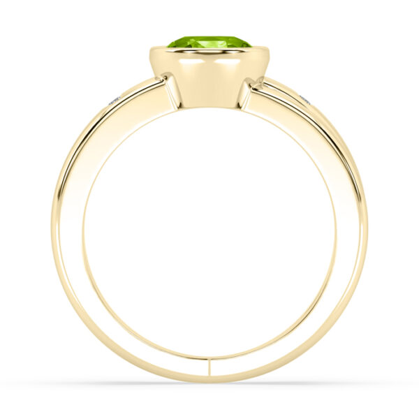 round peridot bezel set dress ring 2