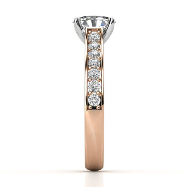 two tone oval diamond engagement ring 3