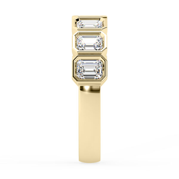 bezel set emerald cut dress ring 2