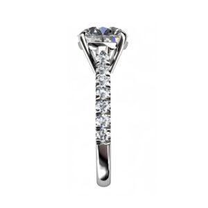 3.5ct Round Diamond Ring with diamond band 4