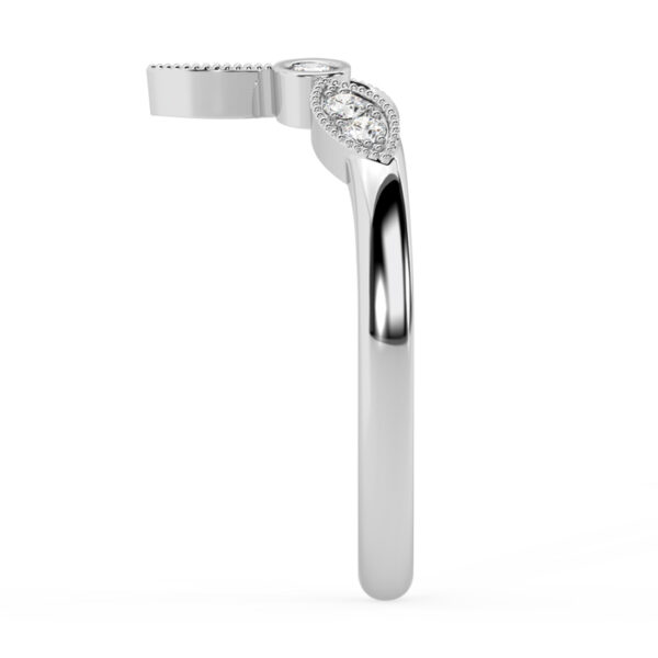Fitted Wedding Band with Milgrain Detail 2