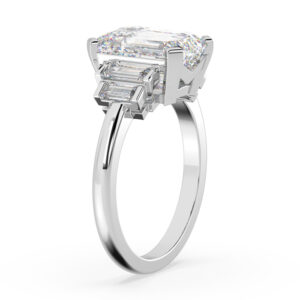 Five Stone Stepped Diamond Ring Art Deco Inspired 3
