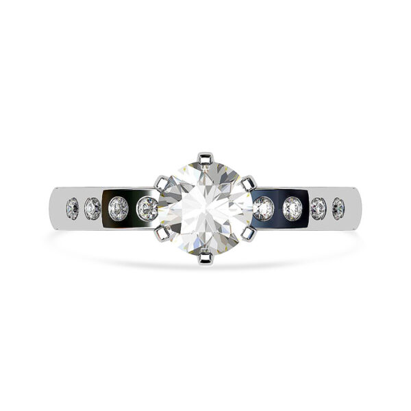 Modern Diamond Band Engagement Ring 1
