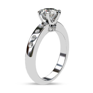 Modern Diamond Band Engagement Ring 3