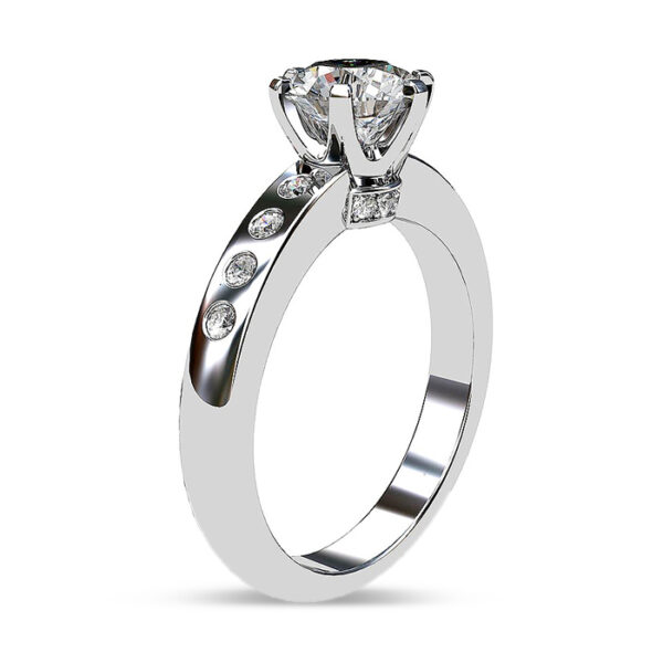 Modern Diamond Band Engagement Ring 3
