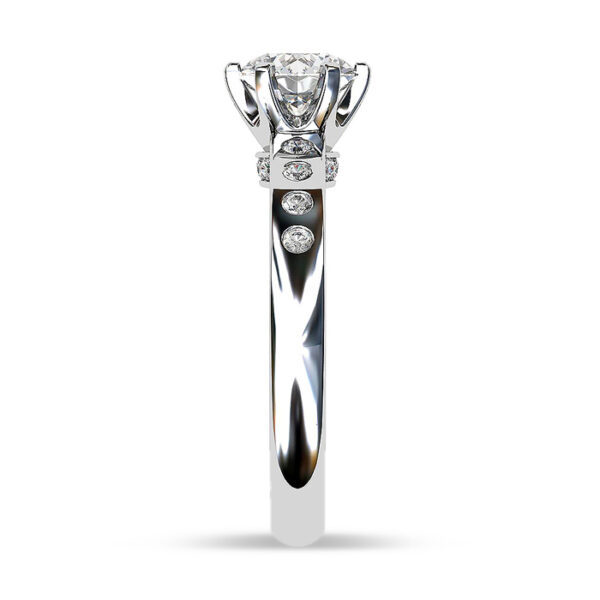 Modern Diamond Band Engagement Ring 4