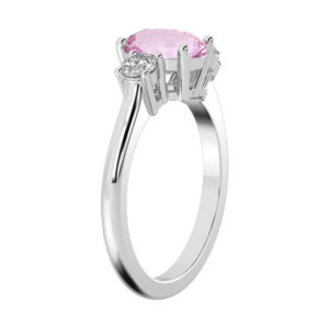 Multi Coloured Sapphire Cluster Engagement Ring1