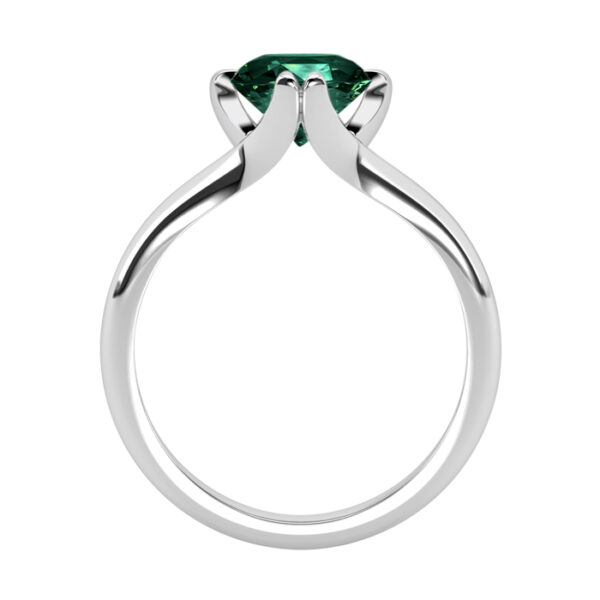 Parti Sapphire Split Band Rotated Double Claw Ring 2