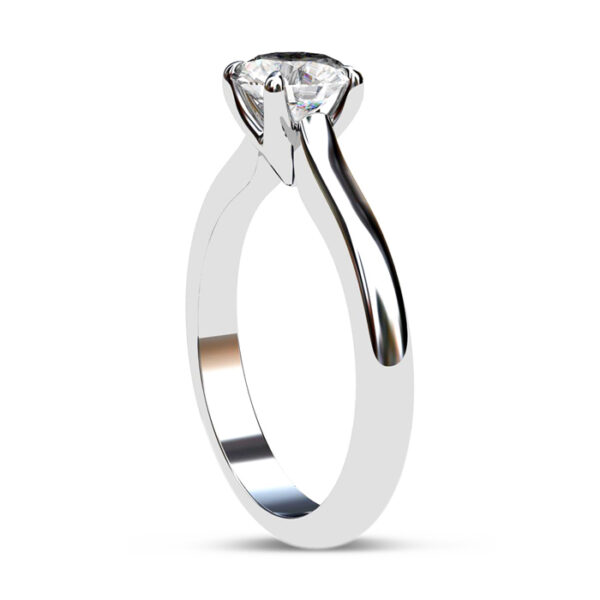 Solitaire Diamond Engagement Ring with Floating Setting 3