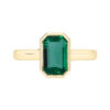 Solitaire Emerald Gemstone Bezel Set with Heart Basket 1