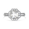 antique style diamond flower halo ring 1