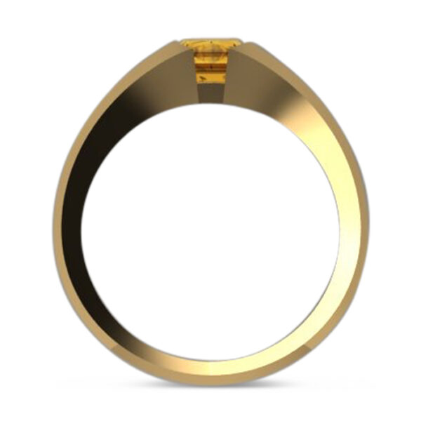 mens yellow diamond semi bezel set ring 2
