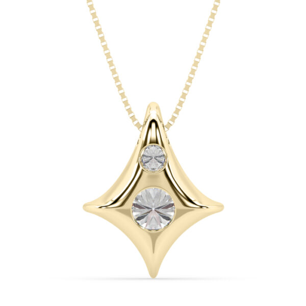 modern star diamond necklace