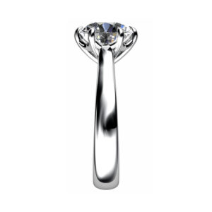 wide band 6 claw solitaire diamond ring 4