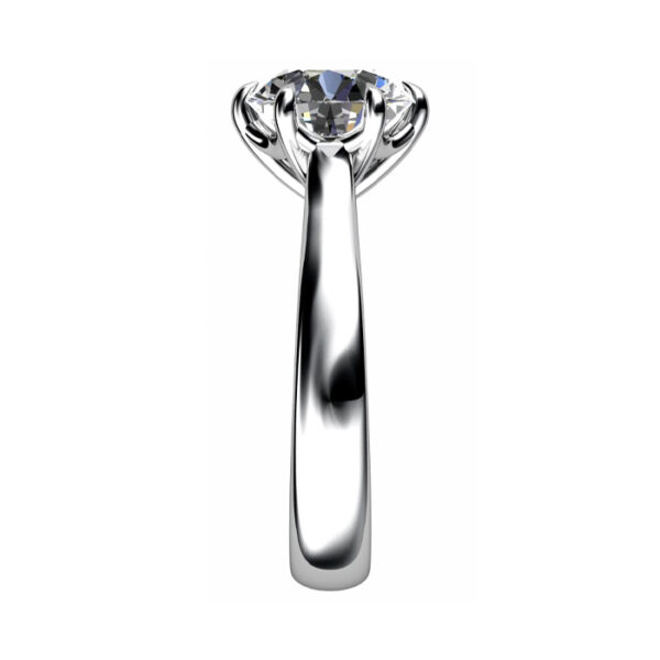 wide band 6 claw solitaire diamond ring 4