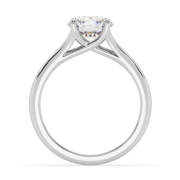 Split Band Solitaire Round Diamond Ring 2