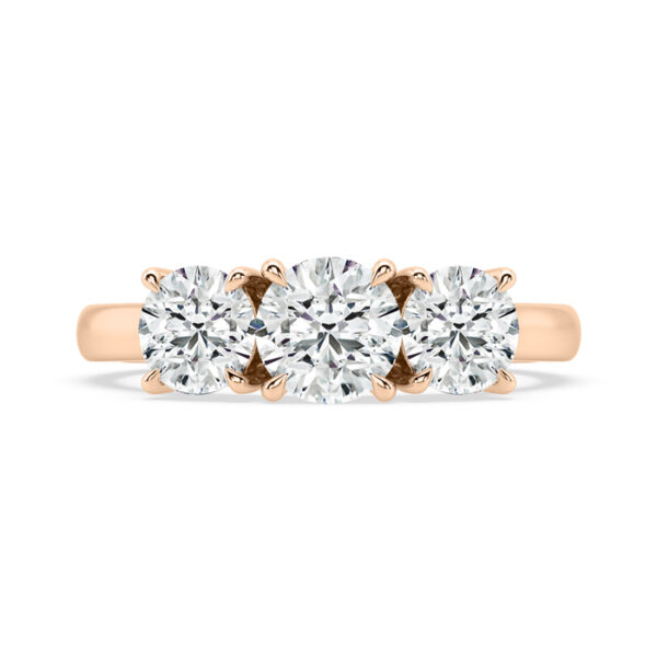 Three Stone Round Diamond Engagement 1