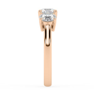 Three Stone Round Diamond Engagement 4