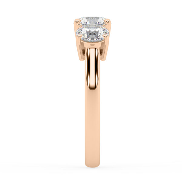 Three Stone Round Diamond Engagement 4