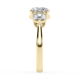 Vintage Style Three Stone Round Diamond Engagement Ring 4