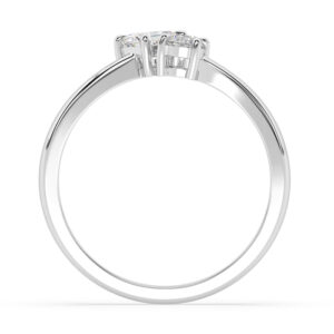 Emerald and Round Toi et Moi Diamond Ring 4