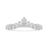 Round Diamond Fitted Wedding Band V Shape 1